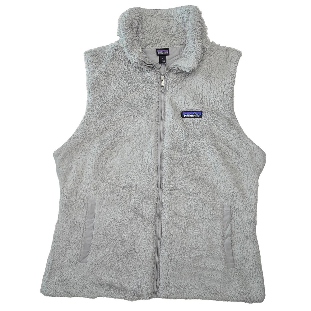 Patagonia Los Gatos High Pile Fleece Vest Womens Large Gray 25216 FA17